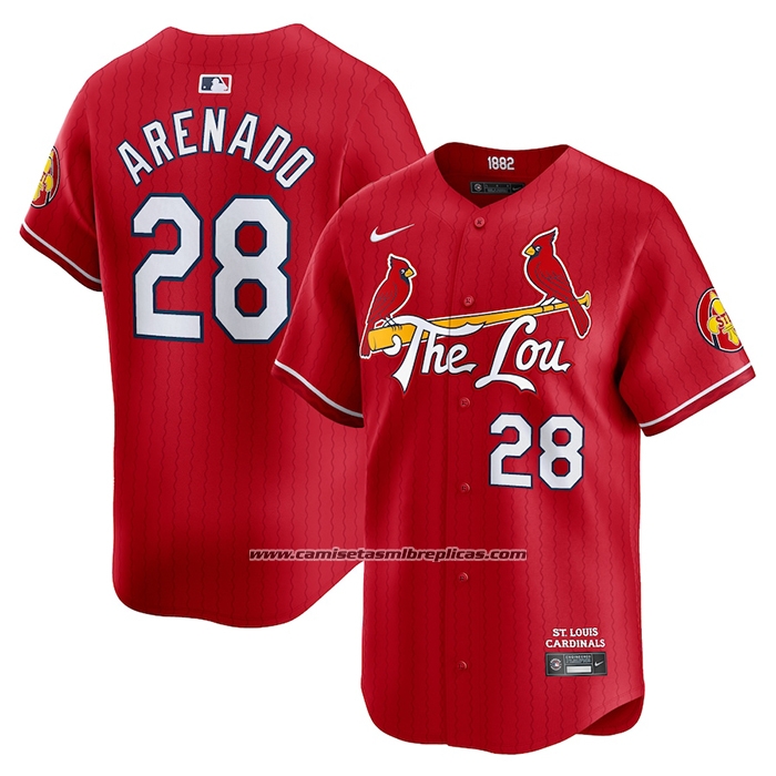 Camiseta Beisbol Hombre St. Louis Cardinals Nolan Arenado 2024 City Connect Limited Rojo